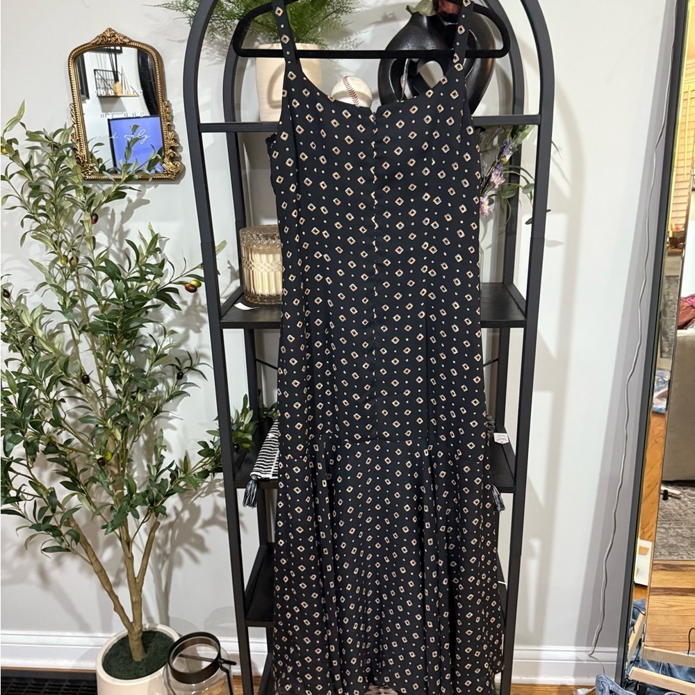 Ann Tobias Black and White Polka Dot Tiered Sundress size 8 - Picture 7 of 9